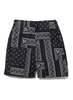 Flagstuff Bandana Patchwork Shorts - Black - Thumbnail 1