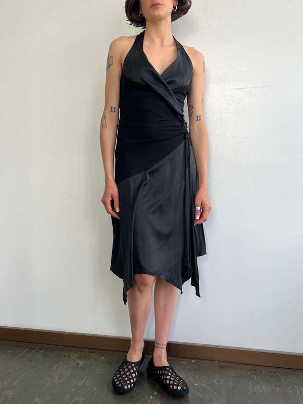 bebe black silk dress Mummymoon Black Raw Silk Tafetta Elanie Dress