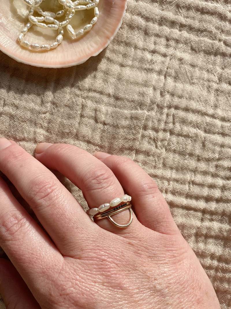 Honest Cotton Dainty Pearl Ring