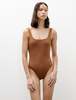 Lido Due Square Neck One Piece - Bronze - Thumbnail 3
