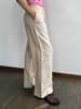 Linen Wide Leg Trousers - Ecru - Thumbnail 2