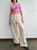 Linen Wide Leg Trousers - Ecru - Thumbnail 4