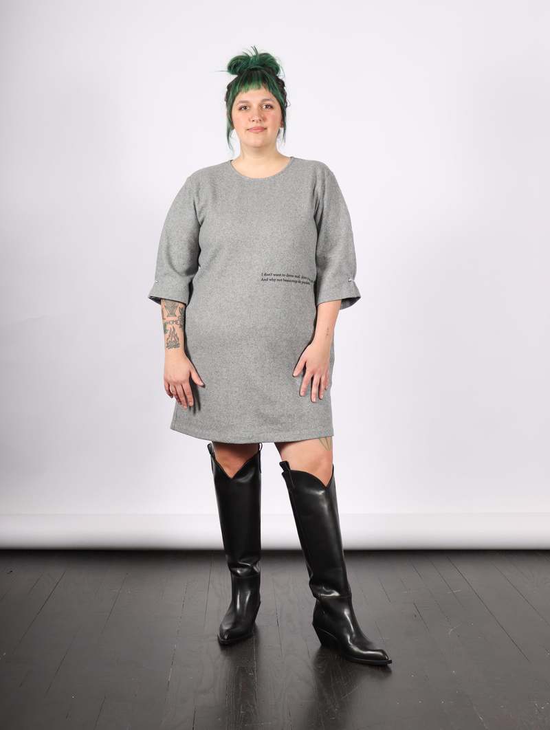 MM6 Maison Margiela Mini Dress - Grey Melange | Garmentory
