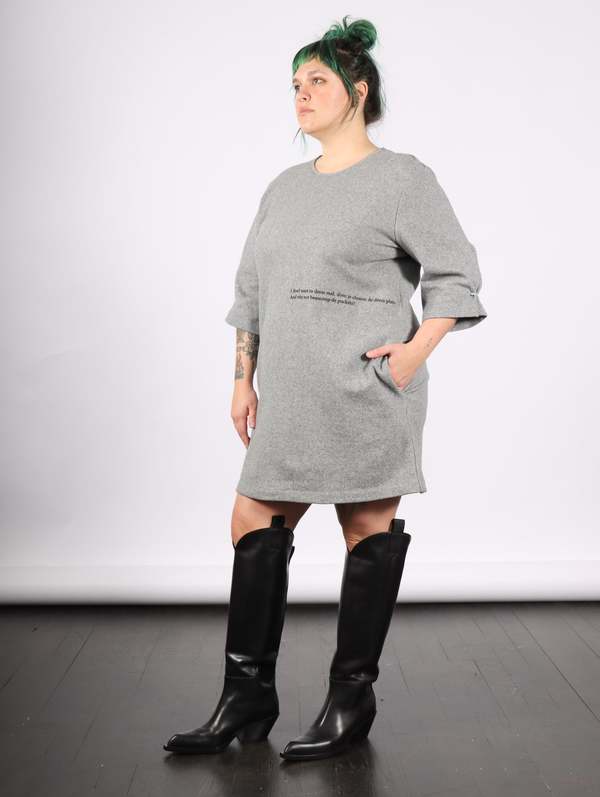 MM6 Maison Margiela Mini Dress - Grey Melange | Garmentory