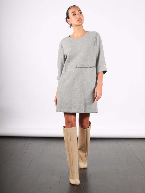 MM6 Maison Margiela Mini Dress - Grey Melange | Garmentory