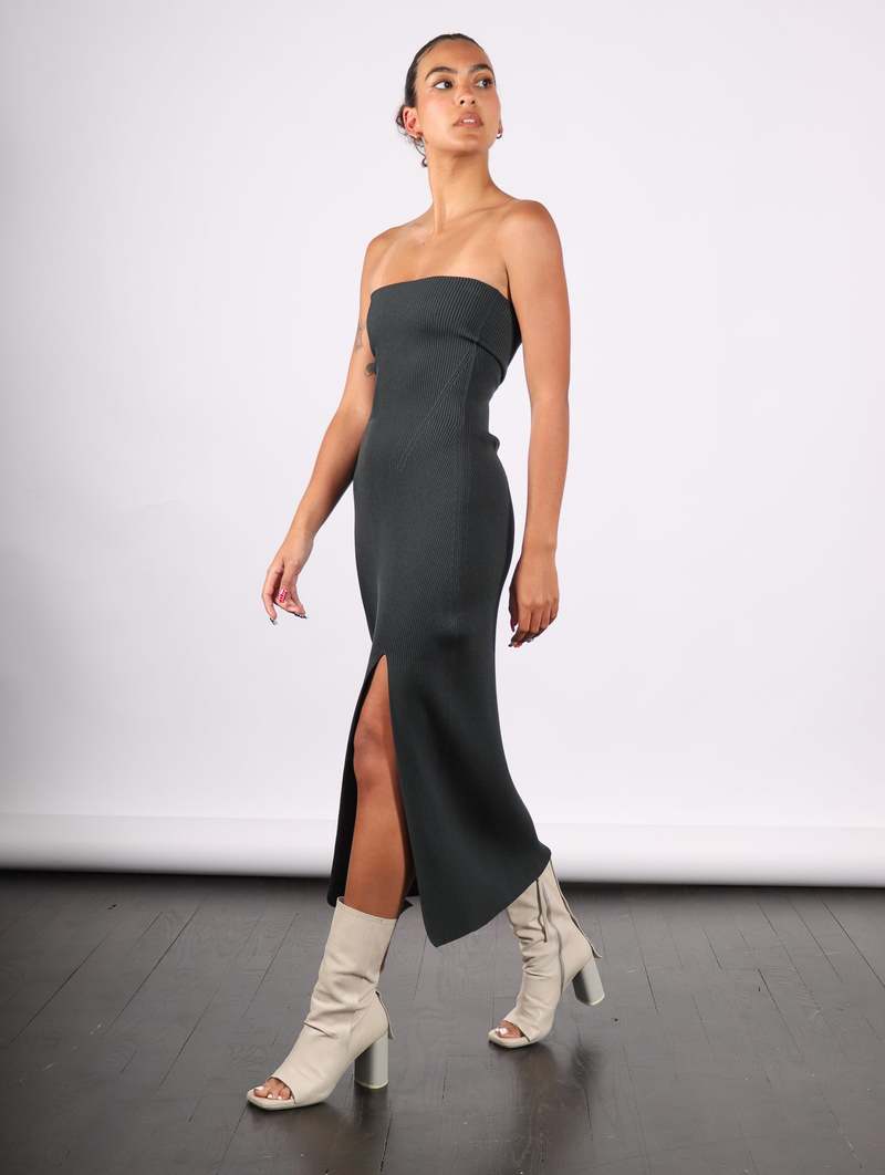 CFCL Portrait Strapless Dress - Shadow Gray | Garmentory