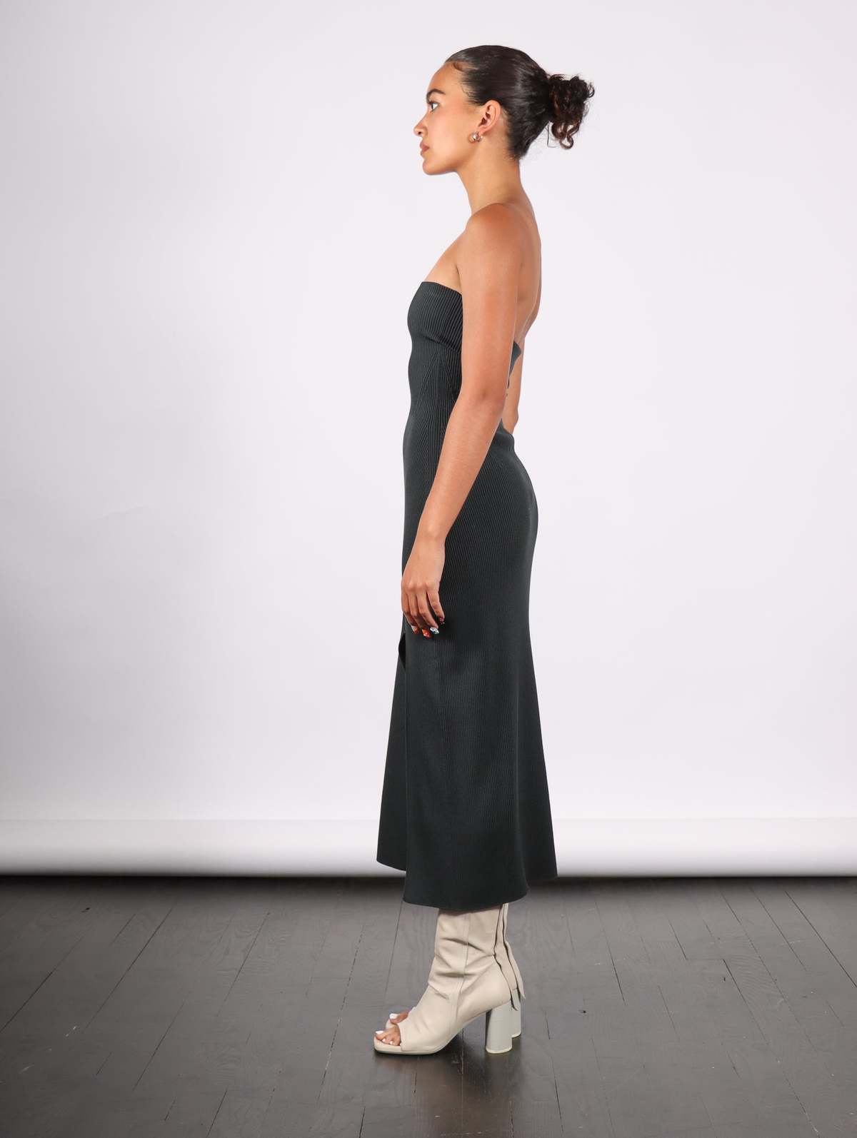 CFCL Portrait Strapless Dress - Shadow Gray | Garmentory