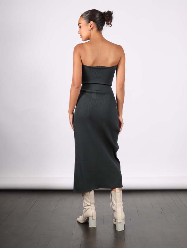 CFCL Portrait Strapless Dress - Shadow Gray | Garmentory