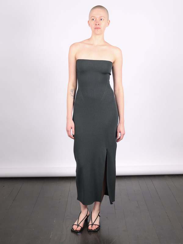 CFCL Portrait Strapless Dress - Shadow Gray | Garmentory