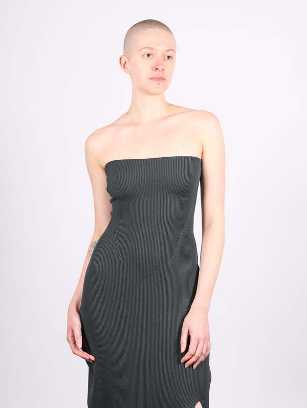 CFCL Portrait Strapless Dress - Shadow Gray | Garmentory