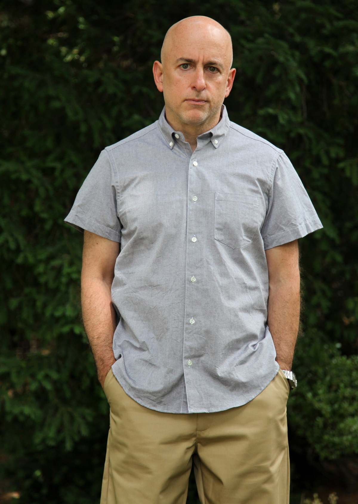 Steven Alan Short Sleeve Single Needle Shirt - Graphite | Garmentory