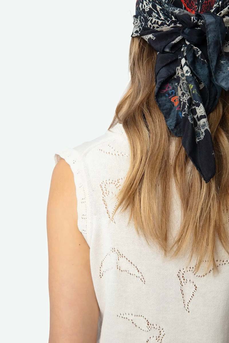 schad Zadig Voltaire Blondie 70 Butterfly Silk Scarf Ink on Garmentory