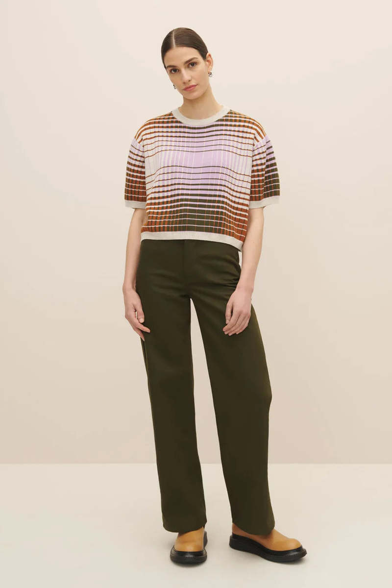 【KOOLOSET】Summer Gradient Knit Tee Fade to Summer Gradient Knit T-shirt Free Pattern and Video