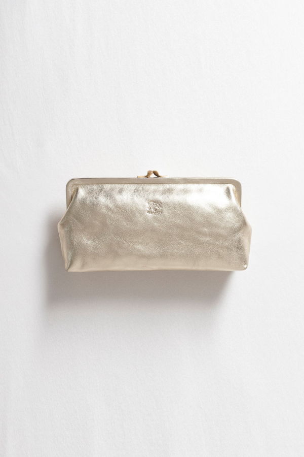 Il Bisonte Manuela Classic Clutch - Platinum