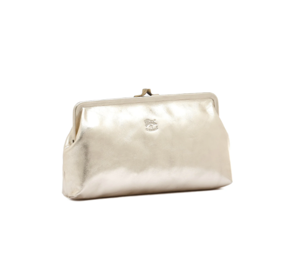 Il Bisonte Manuela Classic Clutch - Platinum