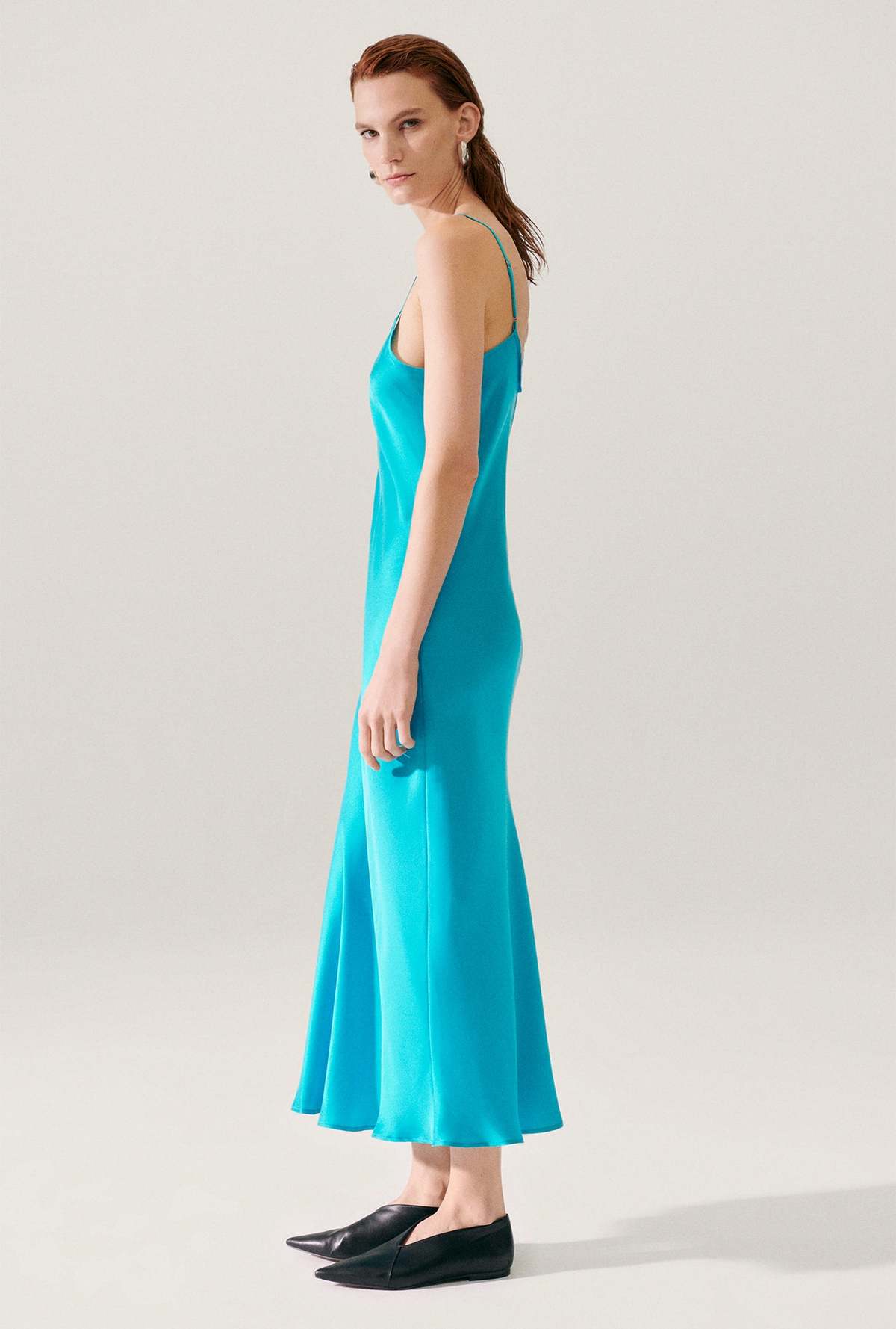 Silk Laundry 90s Slip Dress - Oxygen - Image 3 of 4