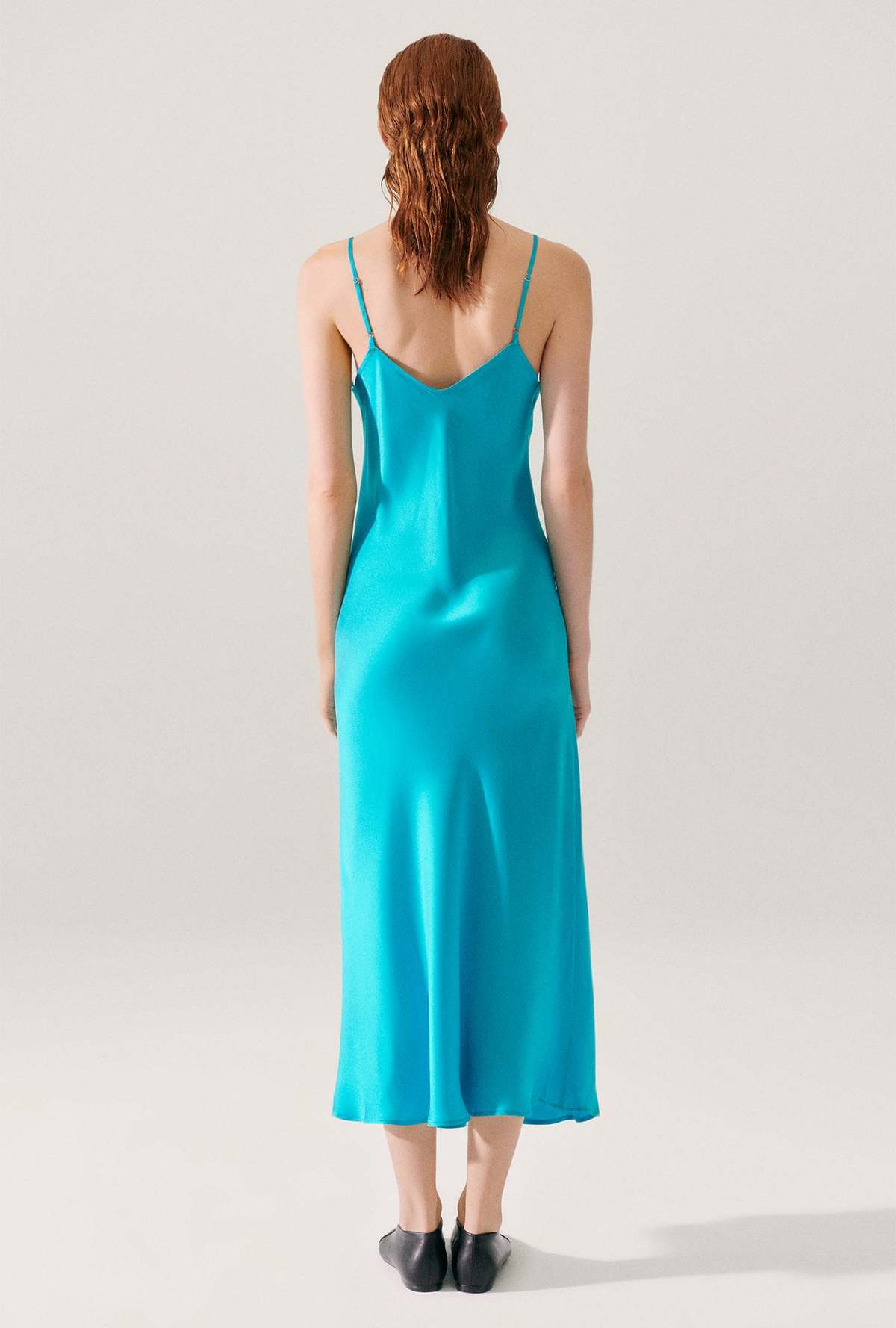 Silk Laundry 90s Slip Dress - Oxygen - Image 4 of 4