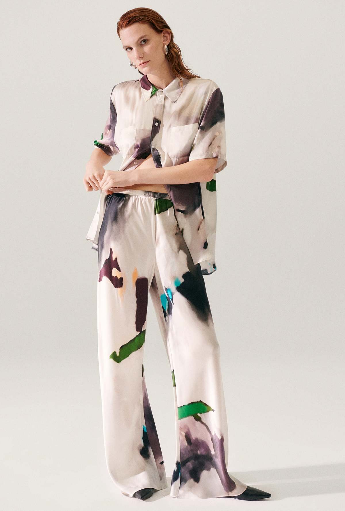 Silk Laundry Bias Cut Pants - Phosphate - Image 4 of 5