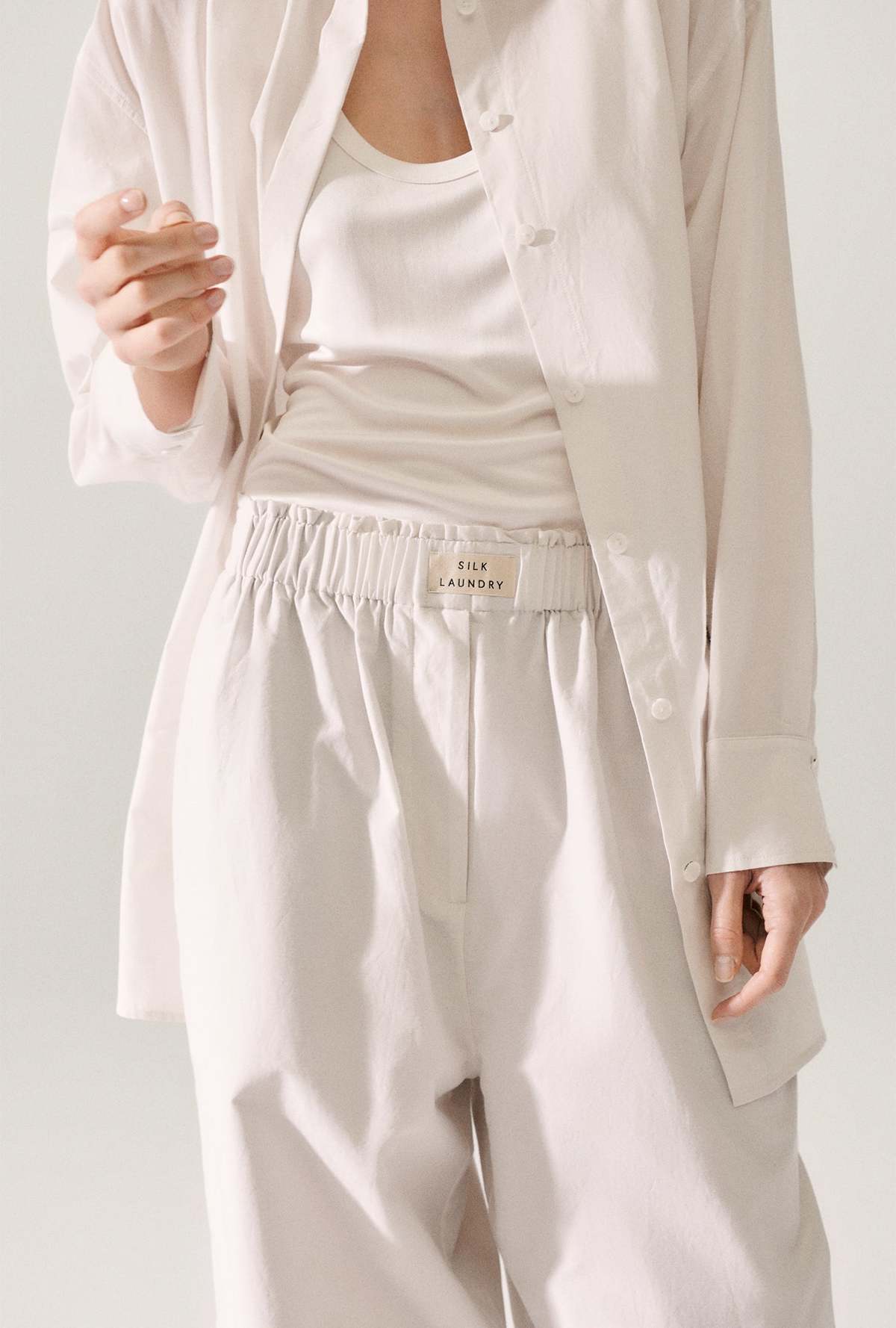 Silk Laundry Cotton Silk Paper Bag Pants - Dust - Image 3 of 7