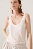 Silk Laundry Jersey Scoop Tank - White - Thumbnail 1