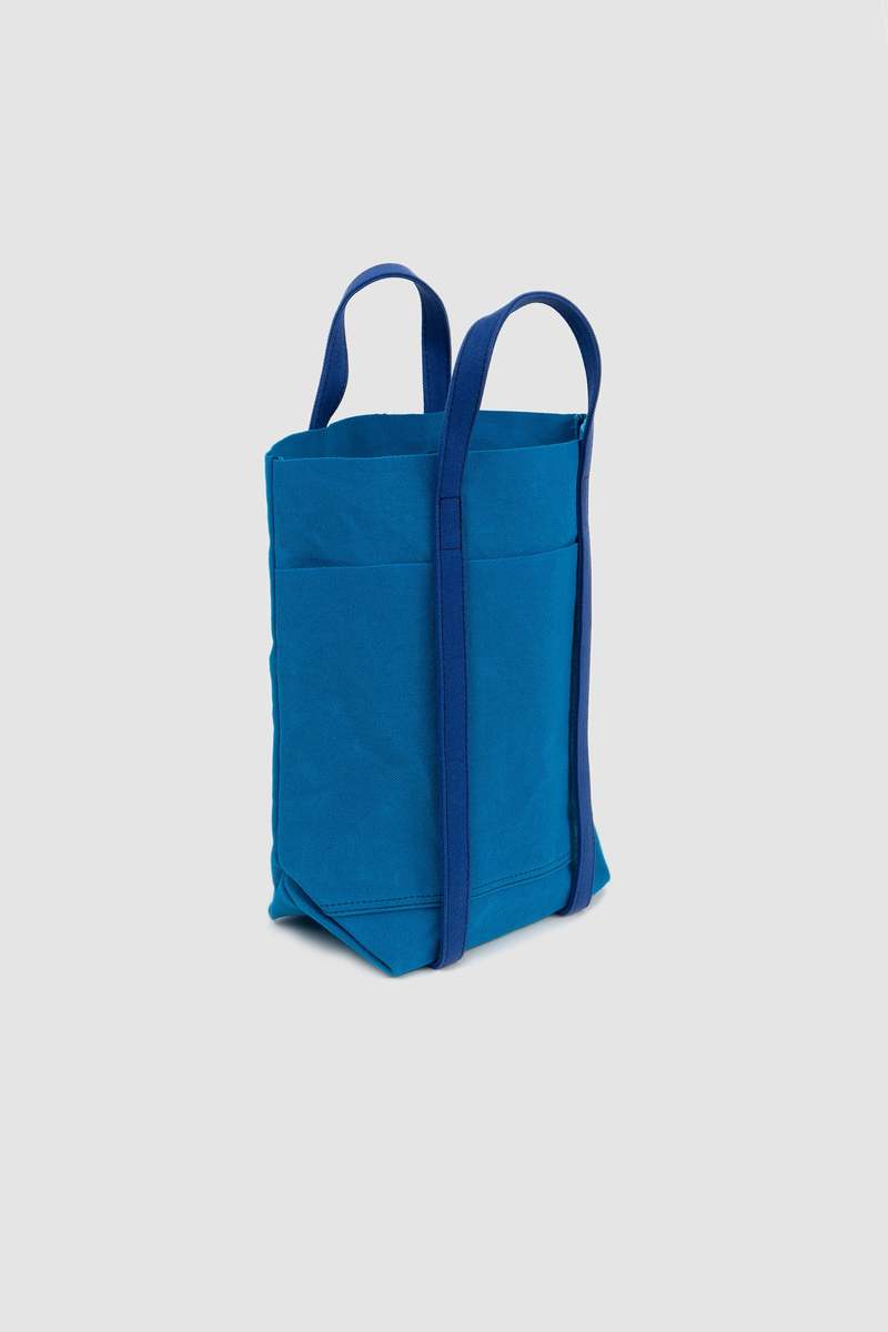 AMIACALVA LIGHT OUNCE CANVAS TOTE(T) B×K Amiacalva Medium Light Ounce Canvas Tote in Blue x Blue