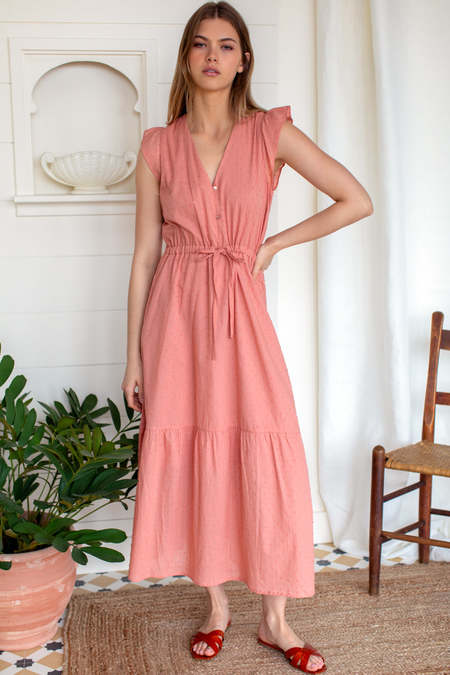 Emerson Fry Livia Linen Button Dress - Black | Garmentory