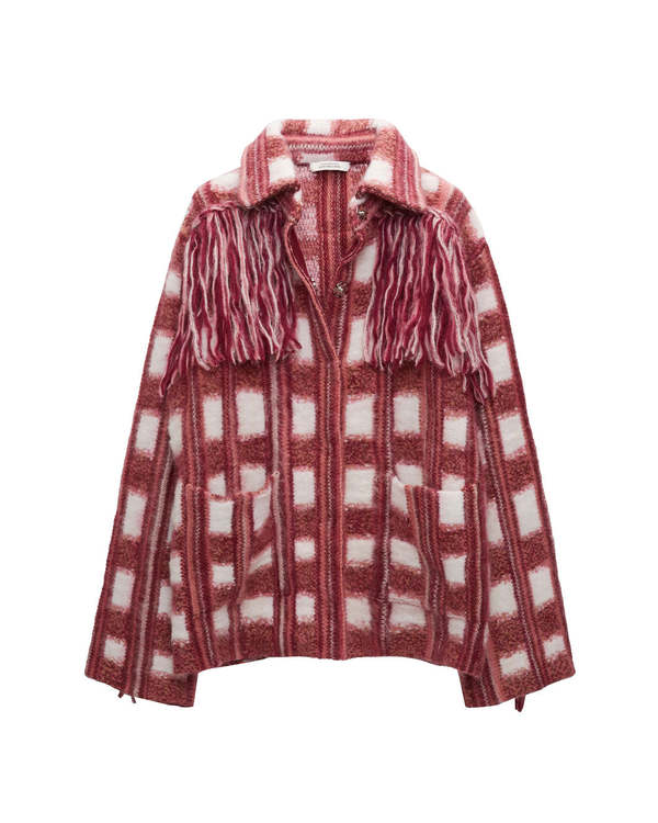 Dorothee Schumacher Dizzy Check Cardigan - Multi | Garmentory