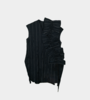 UJOH Pinstripe Frill Pullover - Navy - Thumbnail 1