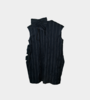 UJOH Pinstripe Frill Pullover - Navy - Thumbnail 2