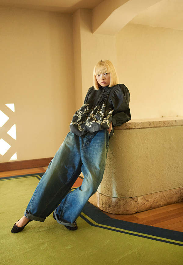 mina perhonen every day デニムブルゾン　ブルー　38 MINA PERHONEN Every Day Jeans - Blue | Garmentory