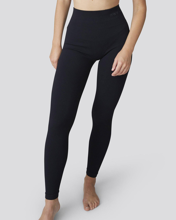 Swedish Stockings Tyra Seamless Ribbed Legging - Black