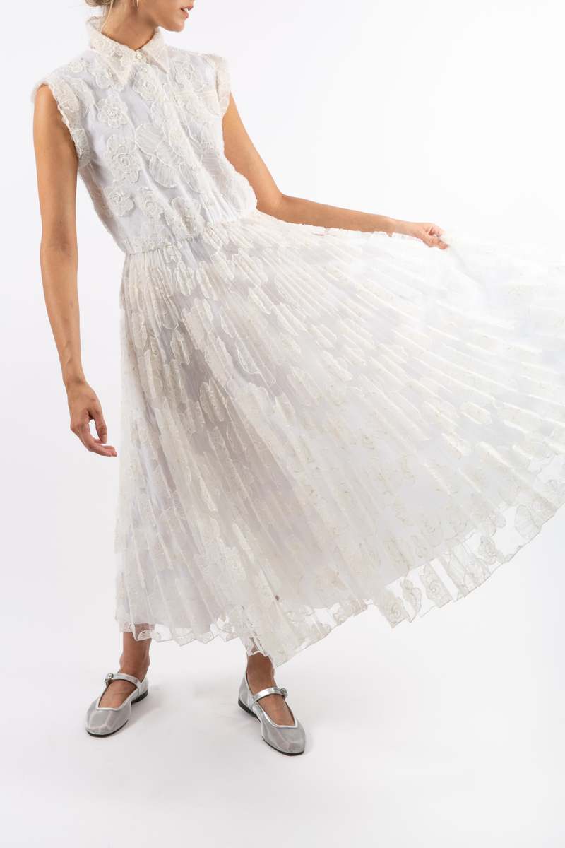 chinese dress ladies No. 21 LACE TRIMMED SILK MINI DRESS IT 38 UK 6 main image 0