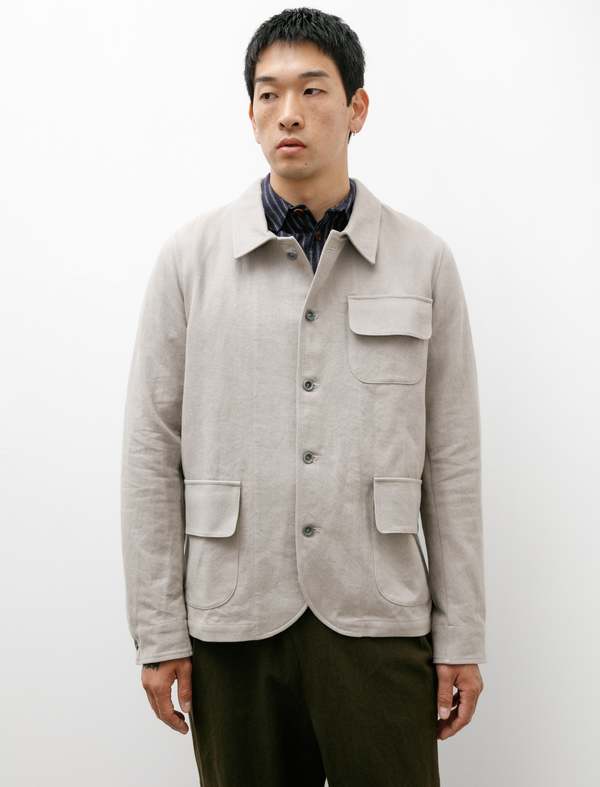 Frank Leder Flax Cotton Jacket - Grey