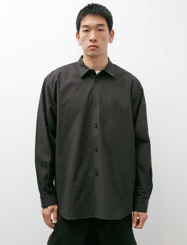 MAN-TLE Weather Cloth Shirt - Black | Garmentory MAN-TLE Weather Cloth Shirt - Black | Garmentory