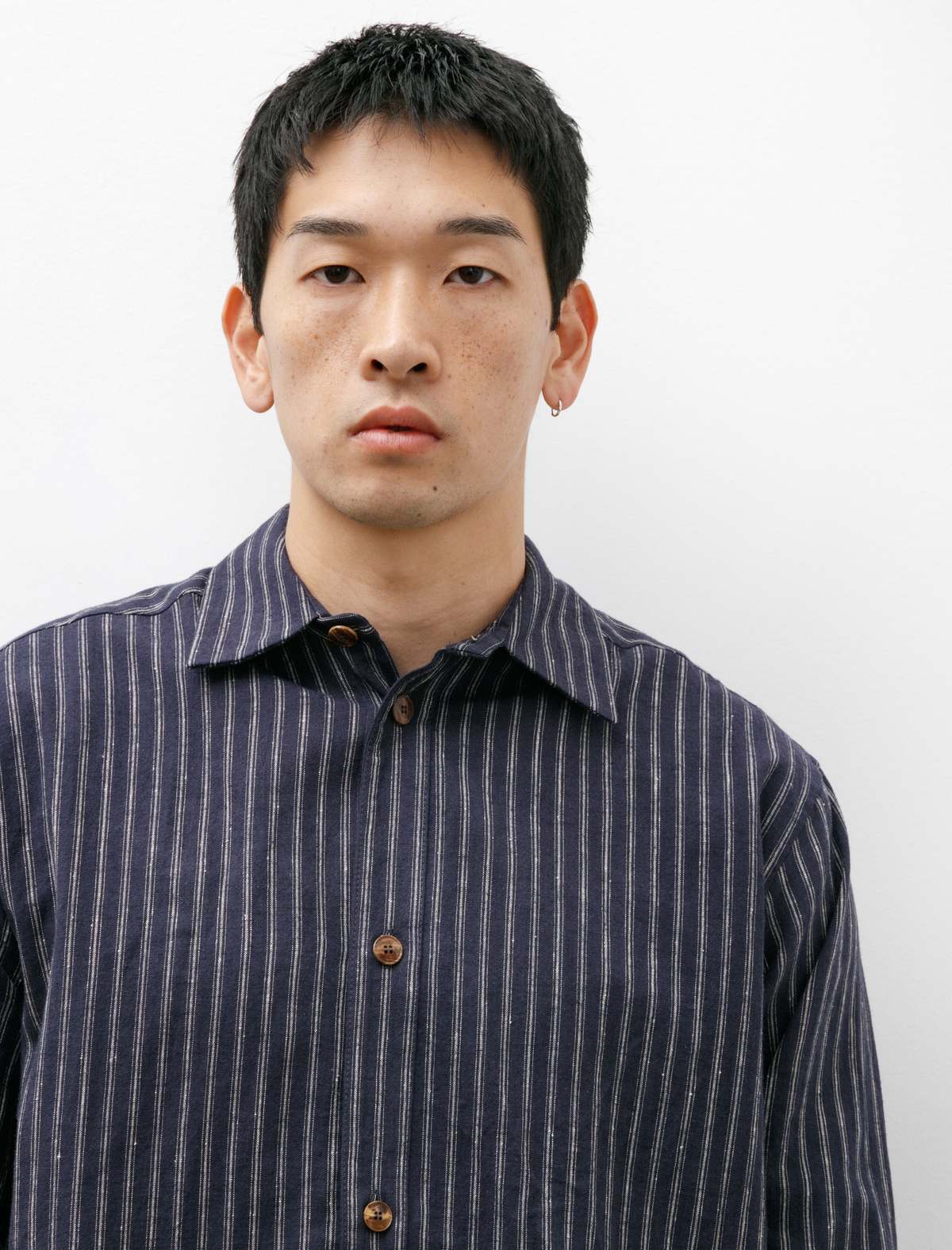 トップス FRANK LEDER-Stripe Linen shirts Frank Leder Striped