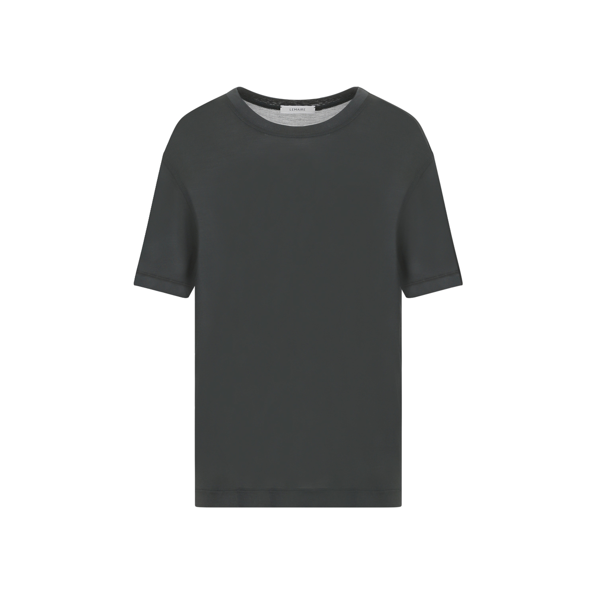 【関税込み】LEMAIRE グレー ソフト 長袖Tシャツ Lemaire Long Sleeves Woven T Shirt - Grey | Garmentory