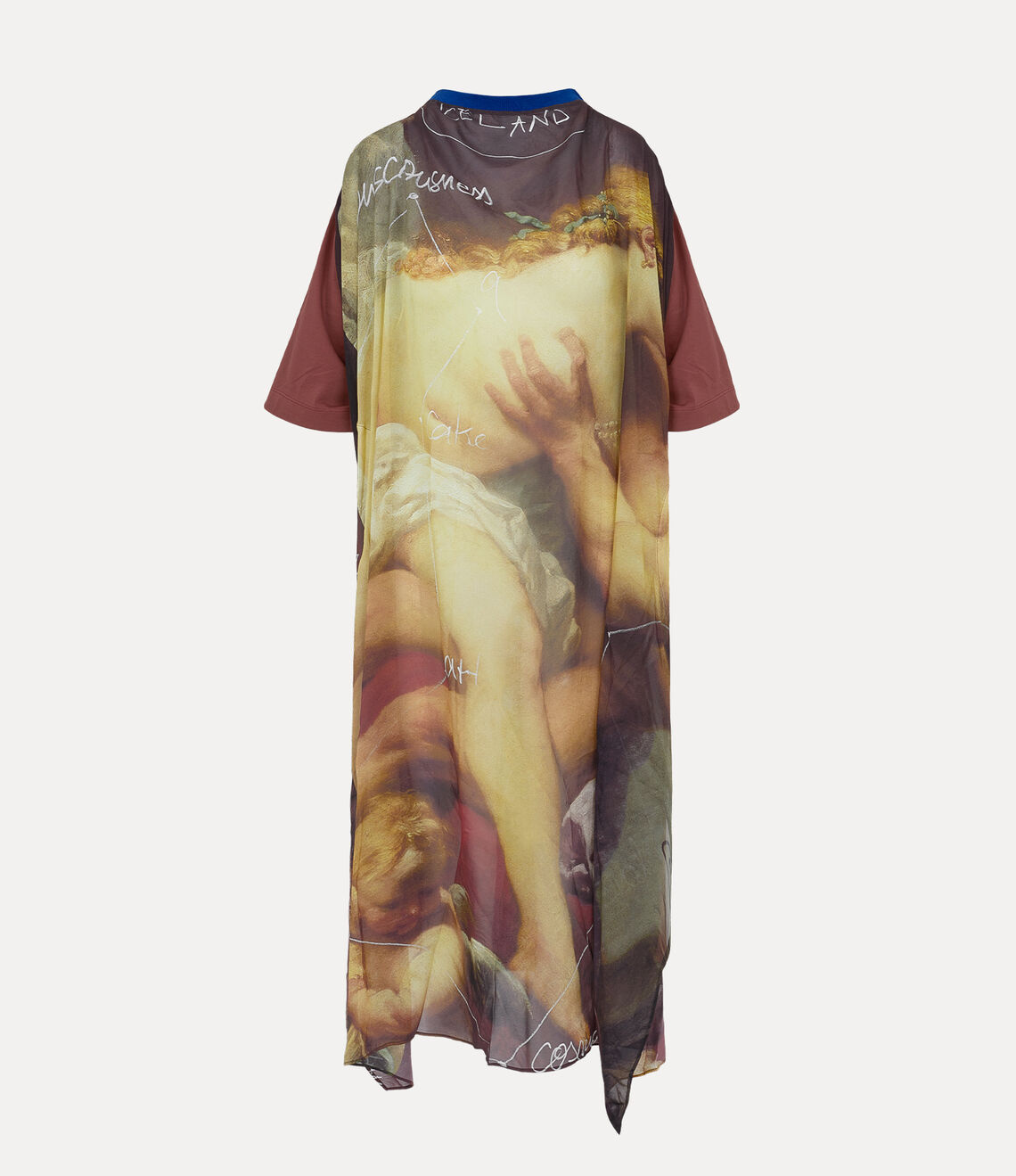 ☆Vivienne Westwood☆KISS SWING ワンピース 絵画柄 Swing-Dress-in-Kiss-Print-