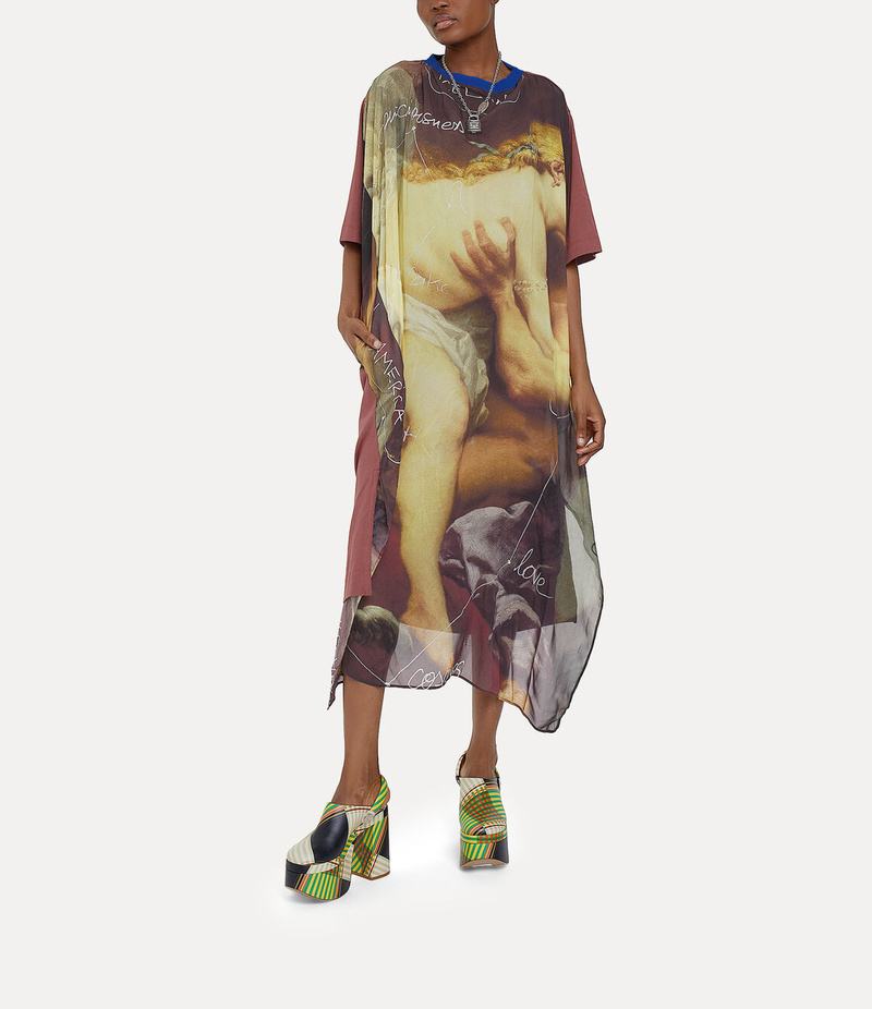 ☆Vivienne Westwood☆KISS SWING ワンピース 絵画柄 Vivienne Westwood Swing Dress - Kiss Print | Garmentory