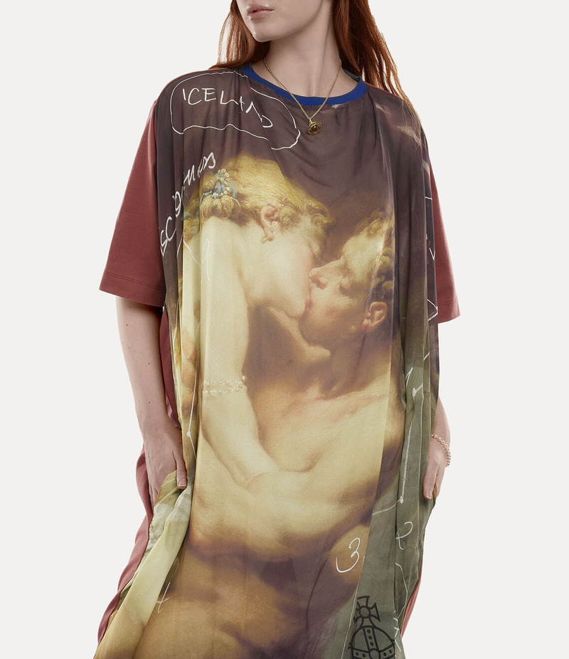 ☆Vivienne Westwood☆KISS SWING ワンピース 絵画柄 Vivienne Westwood Swing Dress - Kiss Print | Garmentory