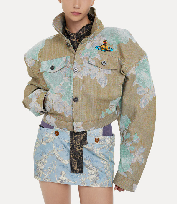 Vivienne Westwood Cropped Boxer Jacket - Rose Print | Garmentory
