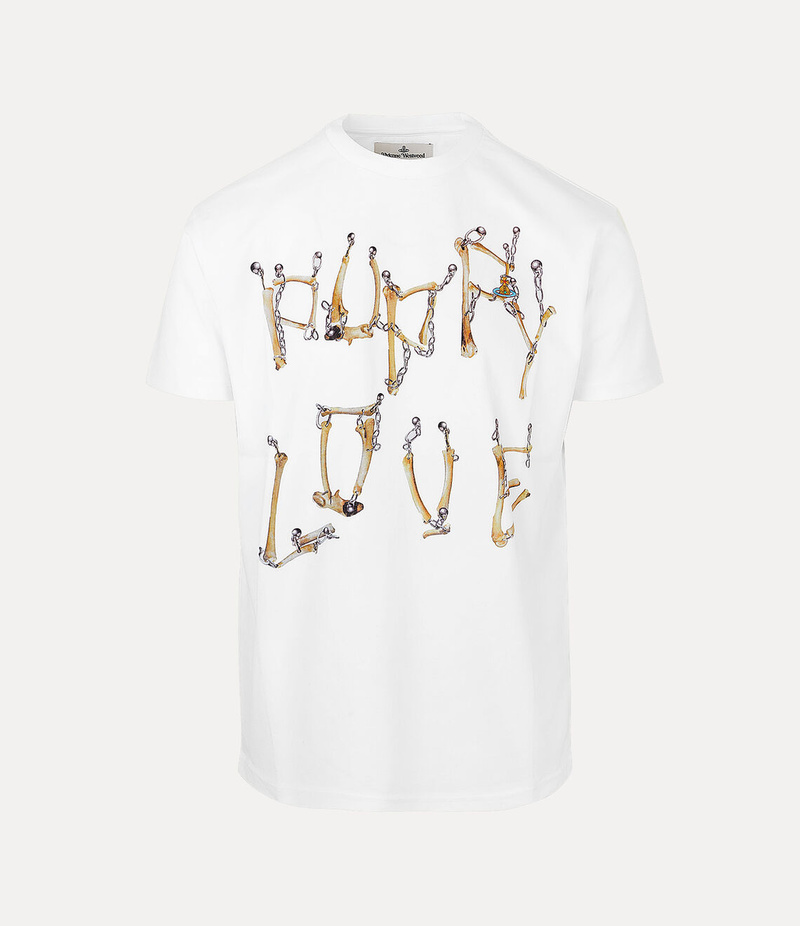 ★vivienne westwood★Puppy Love 半袖 Tシャツ / ユニセックス Vivienne Westwood Puppy Love Bones T-shirt - White | Garmentory