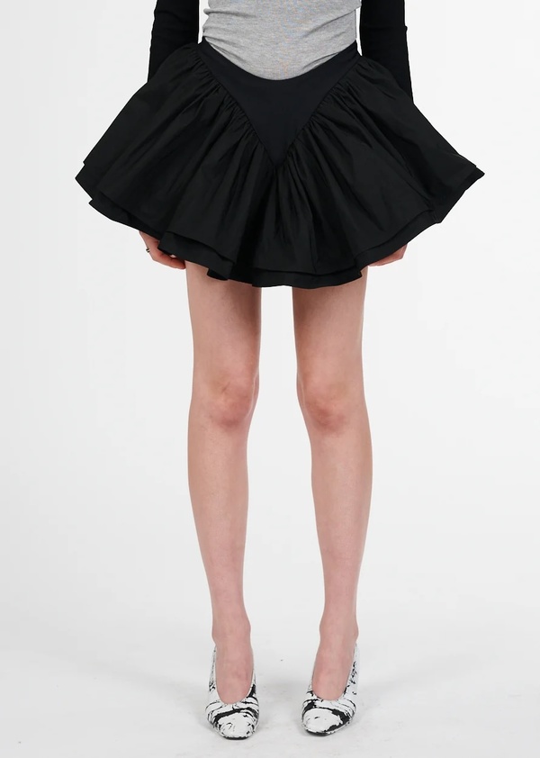 Vaquera Pouf Mini Skirt Black