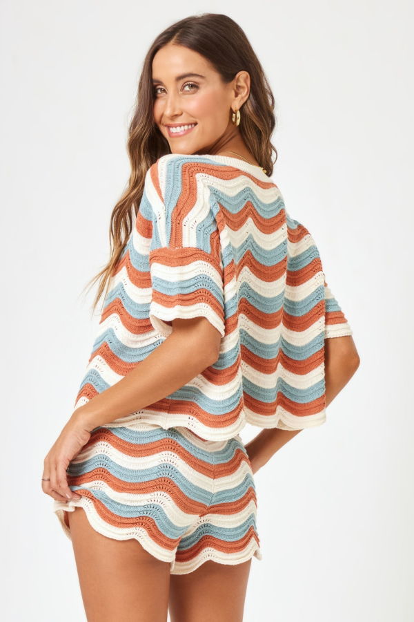 L*Space Make Waves Knit Short - Del Mar Stripe