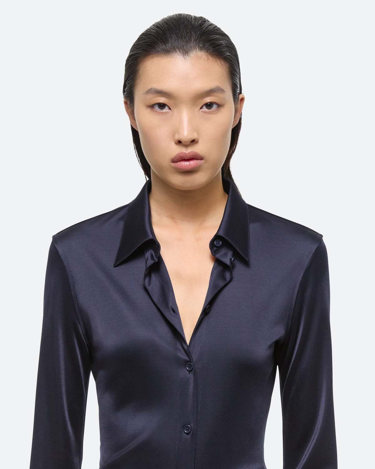Helmut Lang Fluid Shirt - Navy | Garmentory