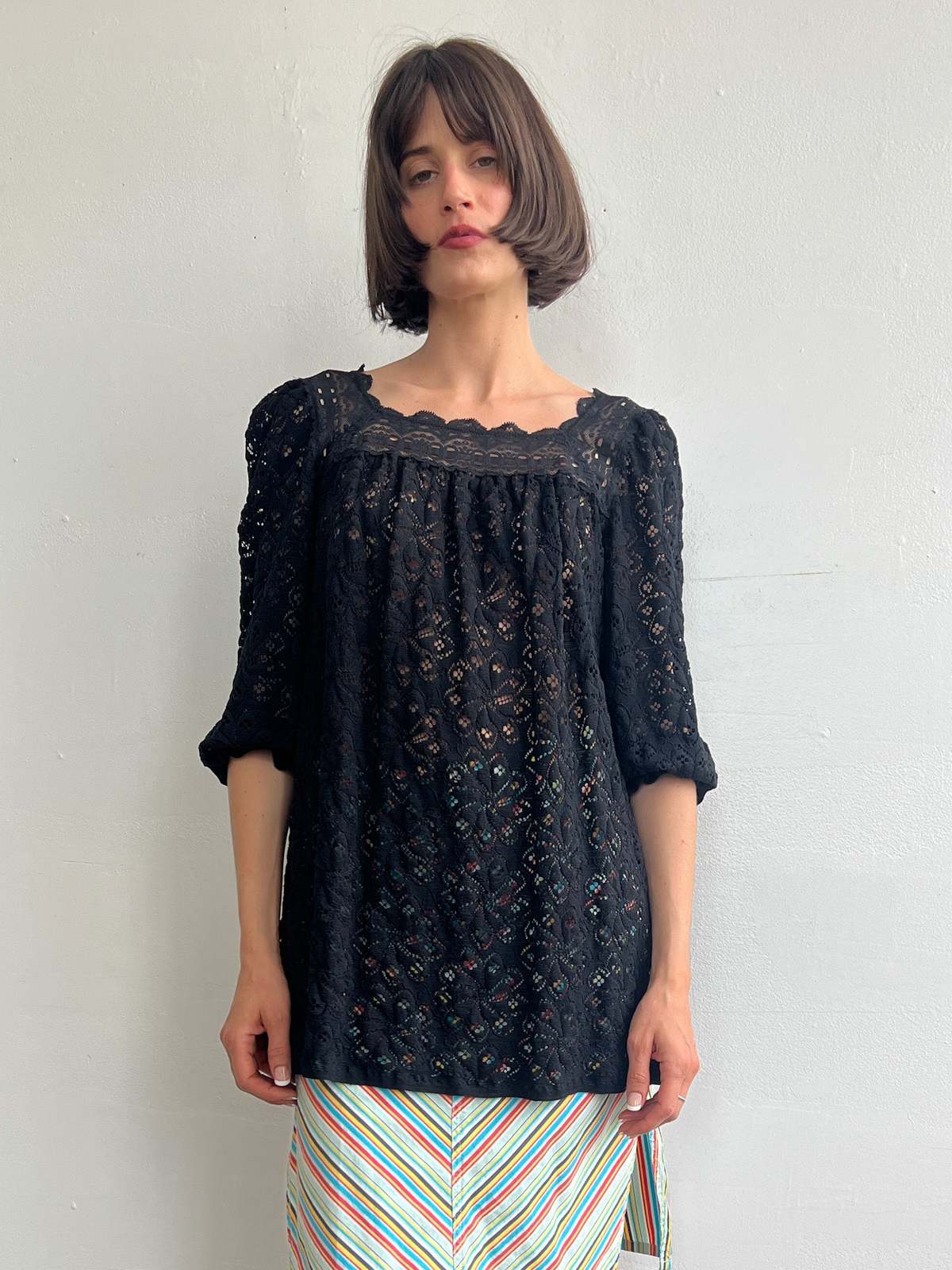 Vintage Anna Sui Lace Minidress - Black on Garmentory Vintage Anna Sui Lace Minidress - Black on Garmentory