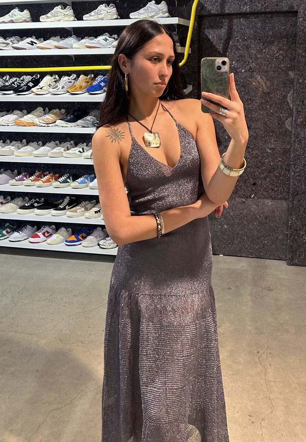 ワンピース PALOMA WOOL Woman Dress Grey UJ1305 209 Tishasu Scanned Picture Jacquard Dress in Grey – SVRN