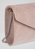 LK Bennett Lucille Fine Glitter Clutch Bag - Rose - Thumbnail 2