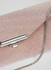 LK Bennett Lucille Fine Glitter Clutch Bag - Rose - Thumbnail 3