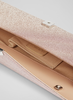 LK Bennett Lucille Fine Glitter Clutch Bag - Rose - Thumbnail 4