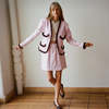 CARO EDITIONS Tusnelda Jacket - Pale Pink/Brown Ruffle - Thumbnail 2